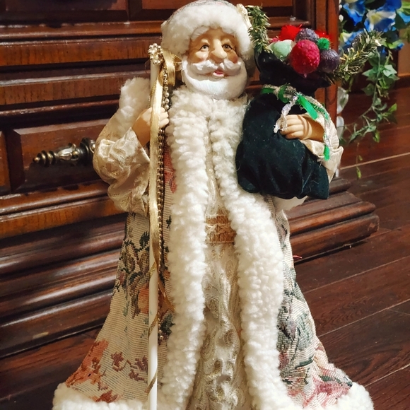 Holiday Vintage Father Christmas Tree Topper Large Poshmark